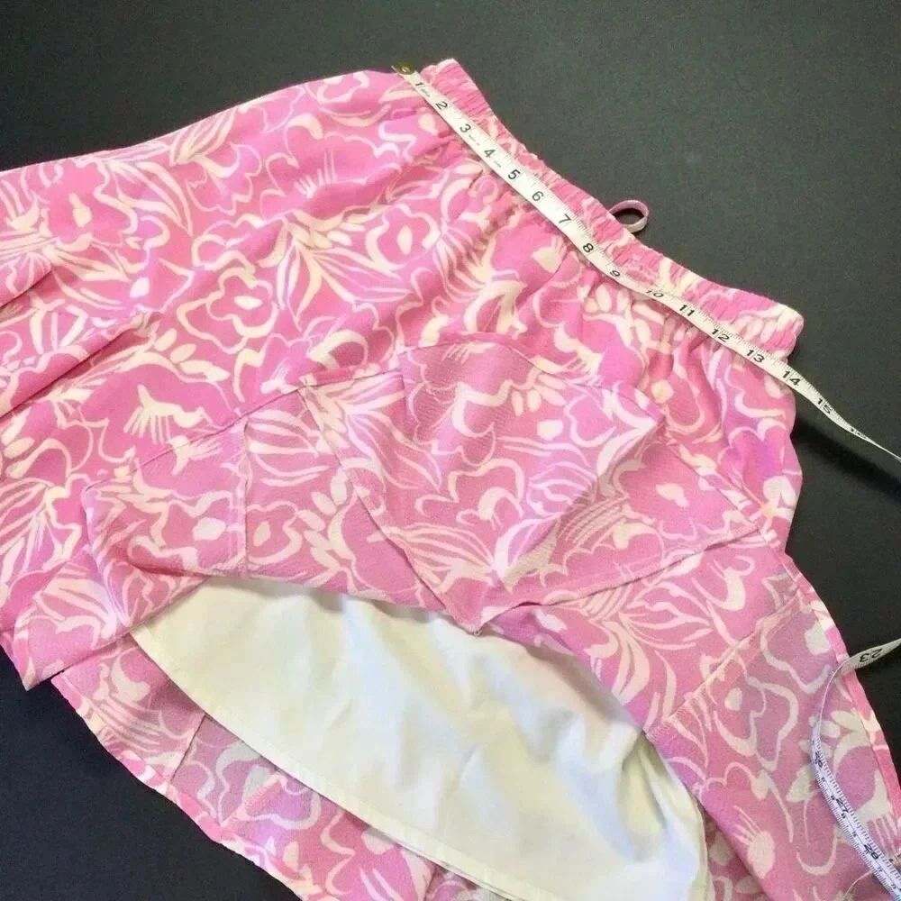 NWT Sugarlips Womens Pink Malia Floral Lowell Fluted Pleated Mini Skirt Medium - Picture 4 of 8